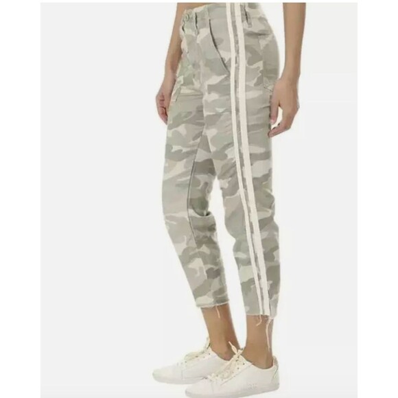 Mother Pants - Mother‎ Pants Women Sz 25 Linen Blend The Shaker Camo Chop Crop Cropped Frayed